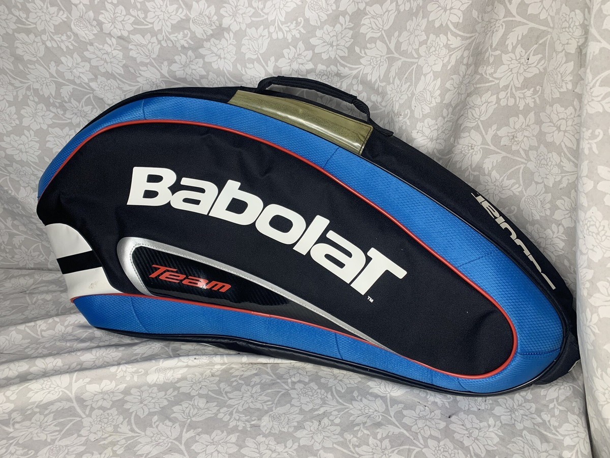 Babolat Team Tennis Bag Case Racquets Blue Black Shoulder Strap