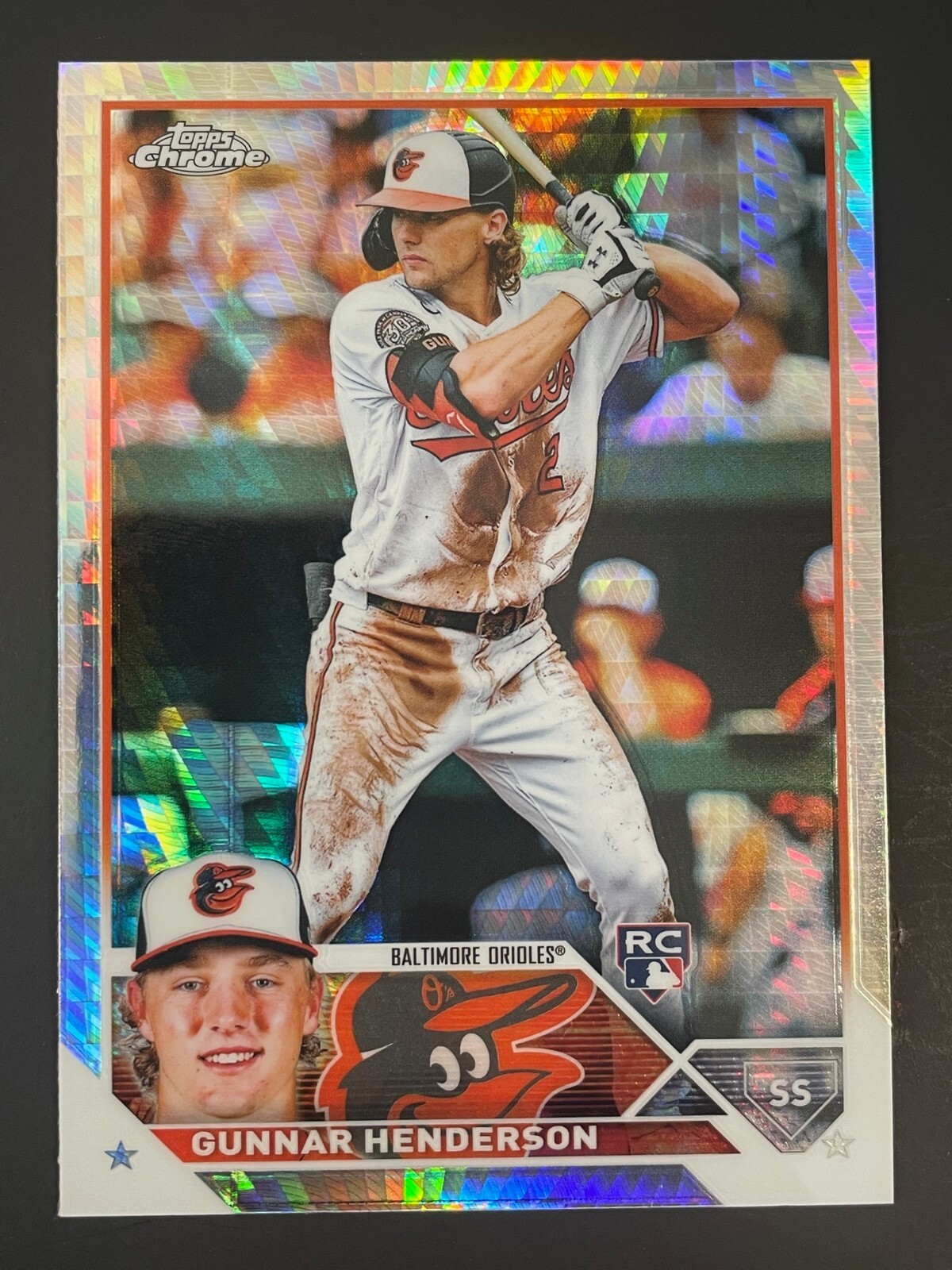2023 Topps Chrome - Gunnar Henderson #2 Prism Refractor (RC) RAW - UNGRADED MT
