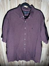 Vintage Ralph Lauren Blake Men  s 2XL Red Check Plaid Short Sleeve Button Down