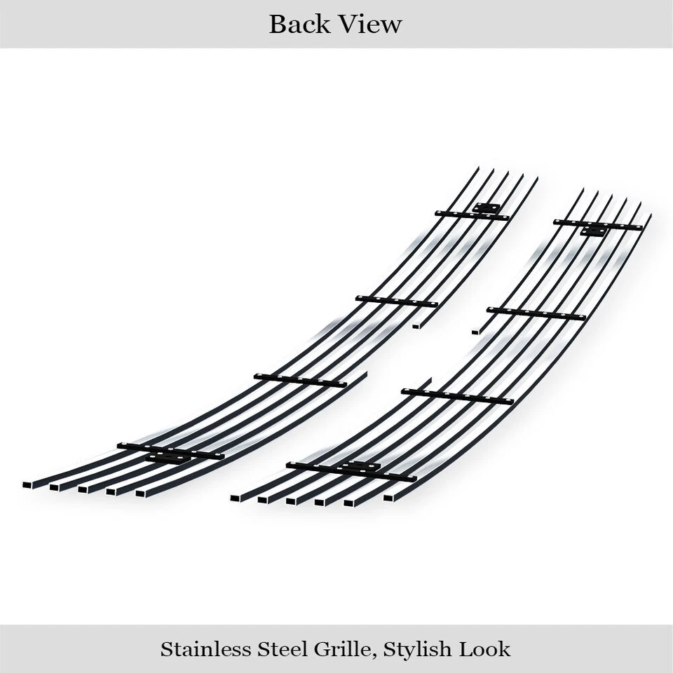 Se adapta a Chevy Silverado 2500/3500 2001-2002 inserto de parrilla superior cromada Foto 3 de 4