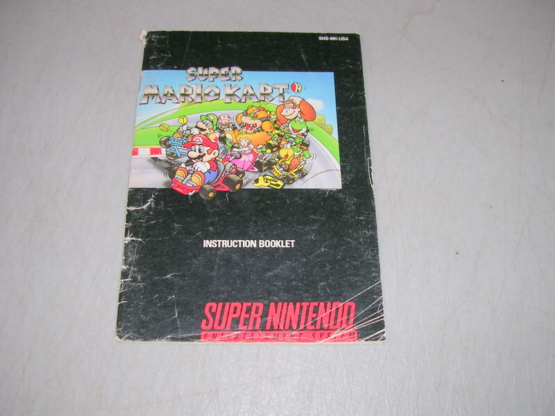 Super Mario Kart (Super Nintendo SNES) Original Instruction Manual b