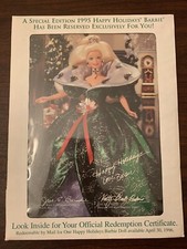 Barbie Happy Holidays Christmas Doll Poster Print 1995