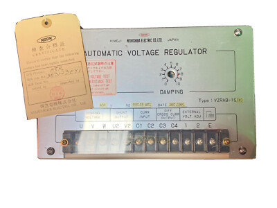 Nishishiba Automatic Voltage Regulator (AVR) Type: VZRAB-1S (P)