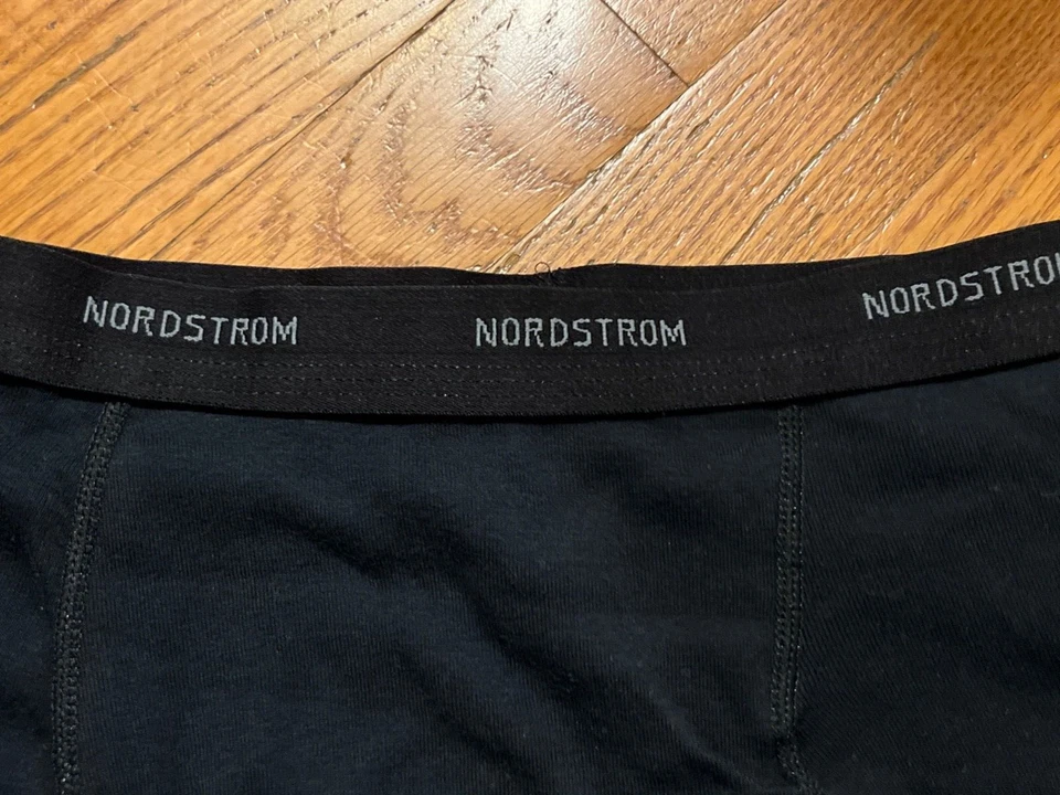 UNO (1) ~ Calzoncillo Boxer Negro Elástico 100% Algodón Ajuste Nordstrom™ para Hombres Talla XXL Foto 3 de 4