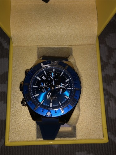 Men's Aviator Stainless Steel Quartz Watch with Silicone Strap - 第 3/5 張圖片
