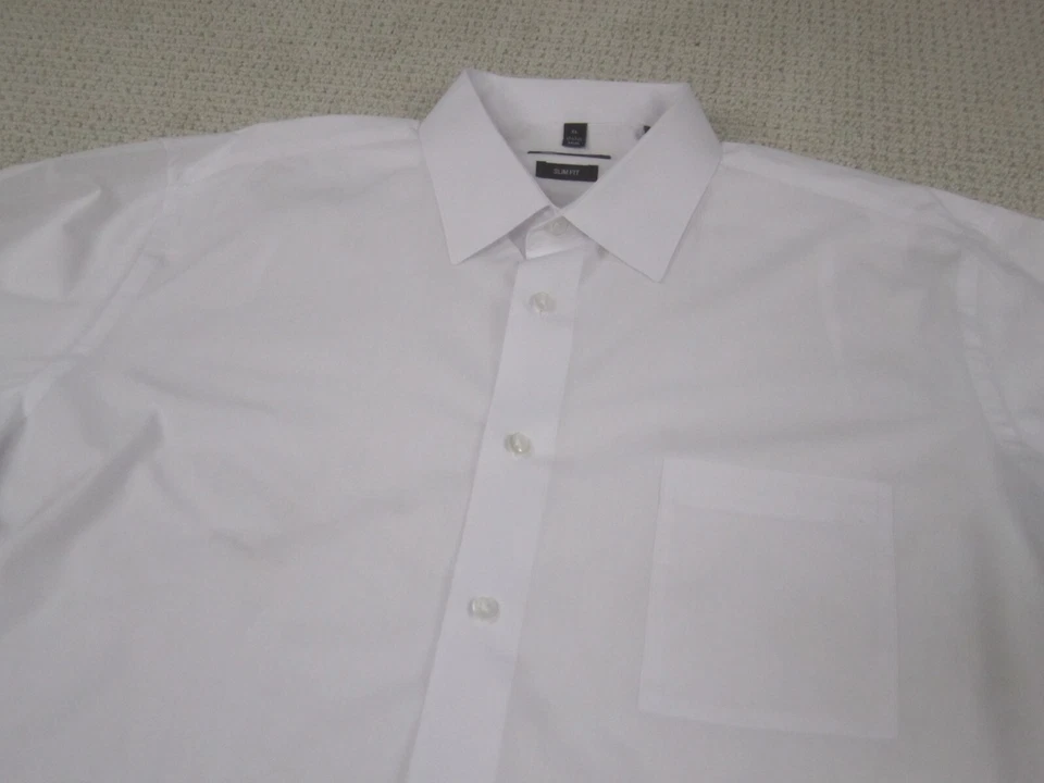 Camisa Pierre Cardin Para Hombre XL Blanca Calce Ajustado Informal Manga Larga Con Botones Foto 2 de 4