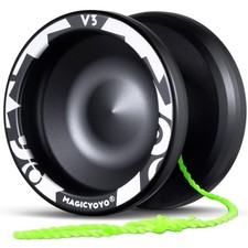 Professional Responsive Yoyo for Kids  Adults, Dual Function, Black, 12 Strings