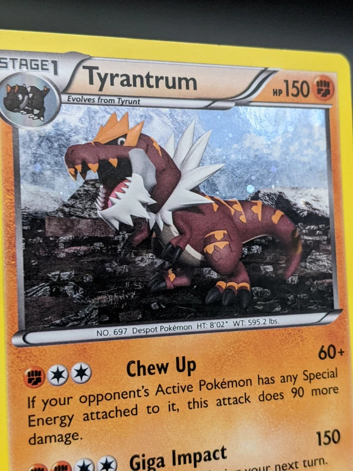 TCG Pokemon Tyrantrum 62/111 XY Furious Fists Cosmos Holo 2014: MP Ungraded - Image 4 of 4