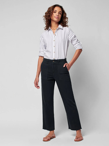 Faherty Utility Women's Pants in Washed Black Size 27