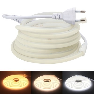 220V Neon COB LED Stripe Streifen Flex Leiste Band Lichtschlauch Wasserdicht DE
