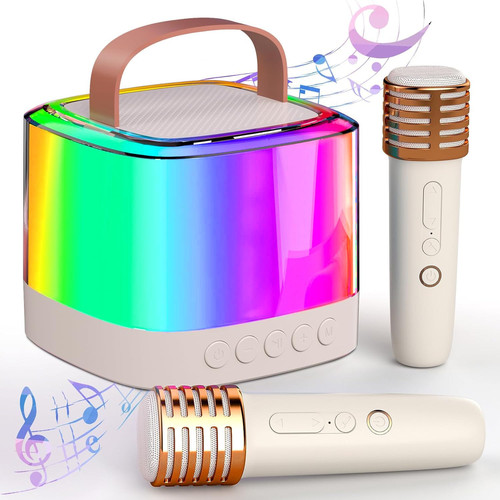 Mini Karaoke Machine for Adults, Portable Bluetooth Karaoke Speaker with 2 Wi...