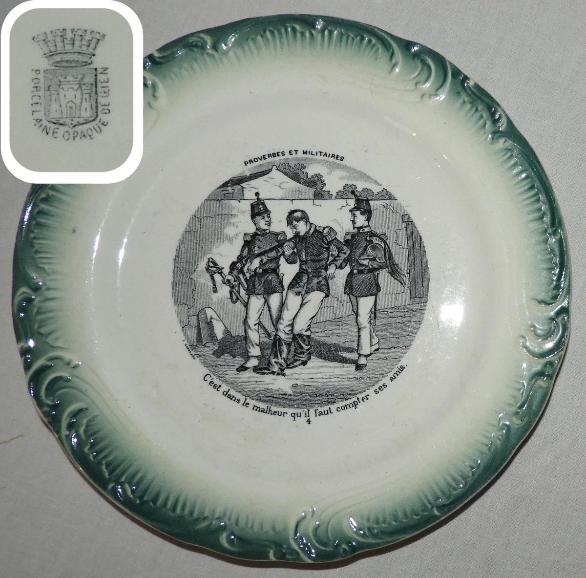 Assiette proverbe dans céramiques de gien | eBay