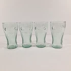 Vintage Indiana Glass Coca Cola Juice Glasses Thick Set Of 4