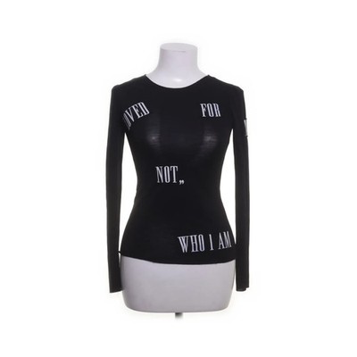 Top, Größe: S, Schwarz/Weiß, Polyester, Print, Damen #ooN