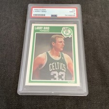 Fleer 1989-90 Larry Bird #8 Boston Celtics Basketball PSA 9