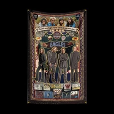The Eagles Heavy Metal Rock Band Flag Banner Tapestry Poster Art+ Brass Grommets