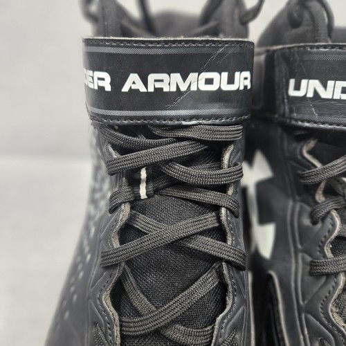 Under Armour Mens Football Cleats Sz 13 Renegade Mid Black - Picture 11 of 17