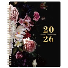 2026 Planner - 8" x 10", Weekly and Monthly Planner, JAN. - x Black