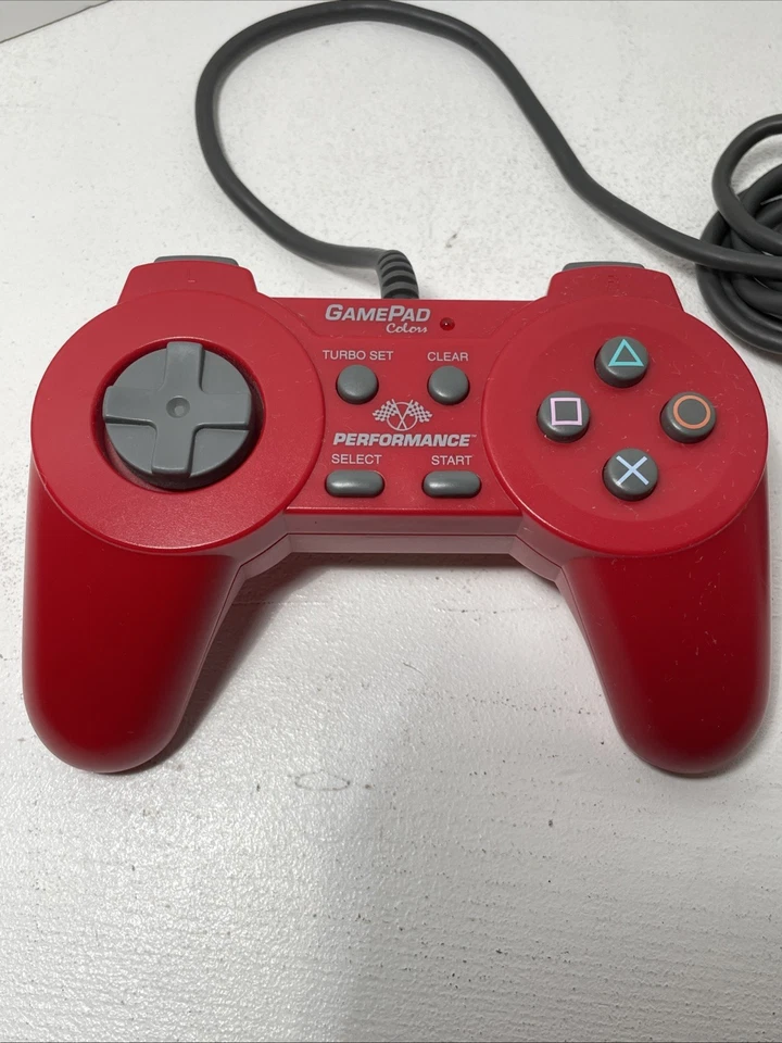 Mando Interact Performance Game Pad Colores Sony Playstation 1 PS1 Rojo Foto 2 de 4