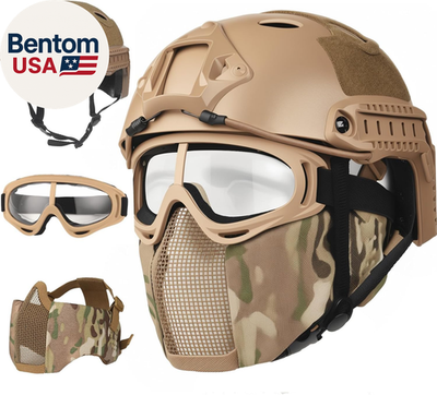 Airsoft Helmet,Black Tactical Helmet,Airsoft Mask Mesh,Elastic Balaclava  Mask, a | eBay