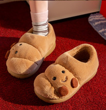 Couple Indoor Fleece Slippers   Warm Cotton Winter Home Shoes for Women  Men Wo