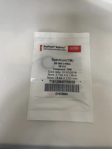 2ea Dupont Kalrez, FFKM Kalrez 7090 O-Ring, Size 210, 0.734" ID x 0.139"