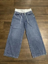 REWASH  Pull-on Double Waist Drawstring Wide Leg Pants Size 11 (30)