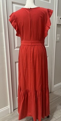 Cynthia Rowley Linen Maxi Length Dress Small Red | eBay Cynthia Rowley Linen Maxi Length Dress Small Red | eBay