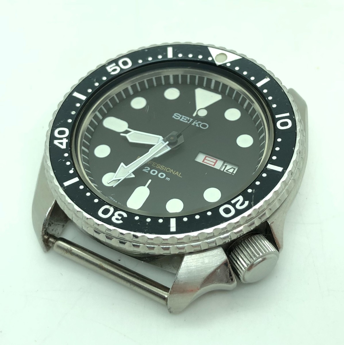 w2201] SEIKO 7C43-7010 PROFESSIONAL DIVER 200m New battery