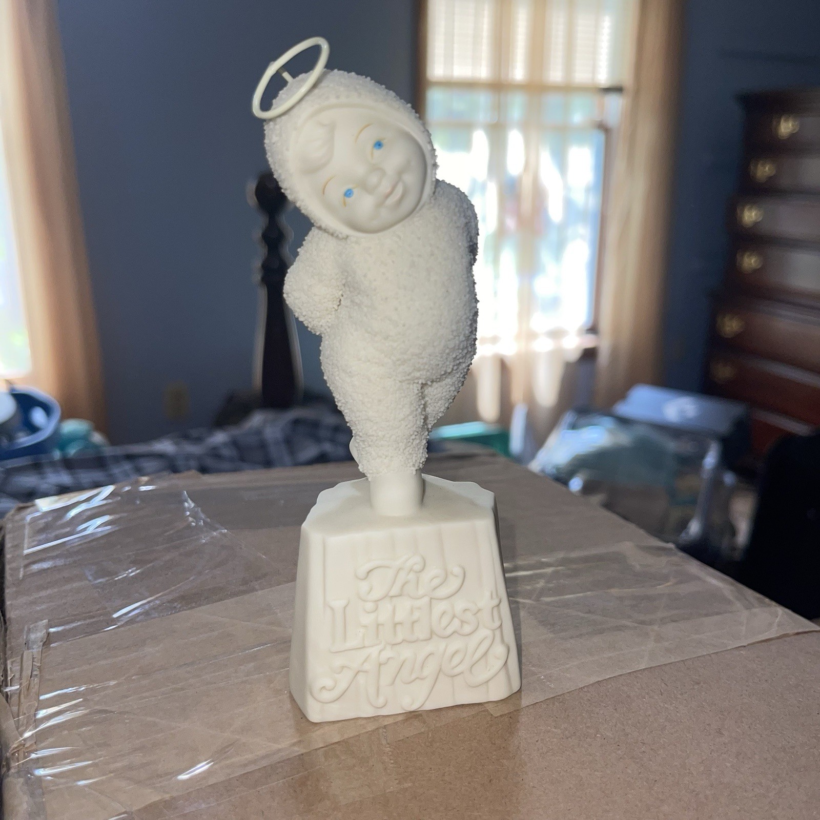 Department 56 Snowbabies The Littlest Angel Figurine 1999 Blue Eyes Halo