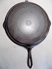 A+ 100% FLAT- Wagner Double Bullseye Cast Iron Skillet-Top Piece-Restored-A+