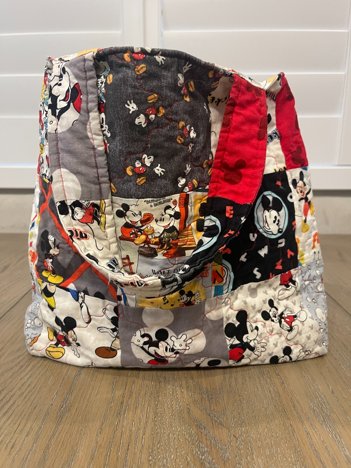 Mickey Mouse Handmade Fabric Patchwork Tote - image 4