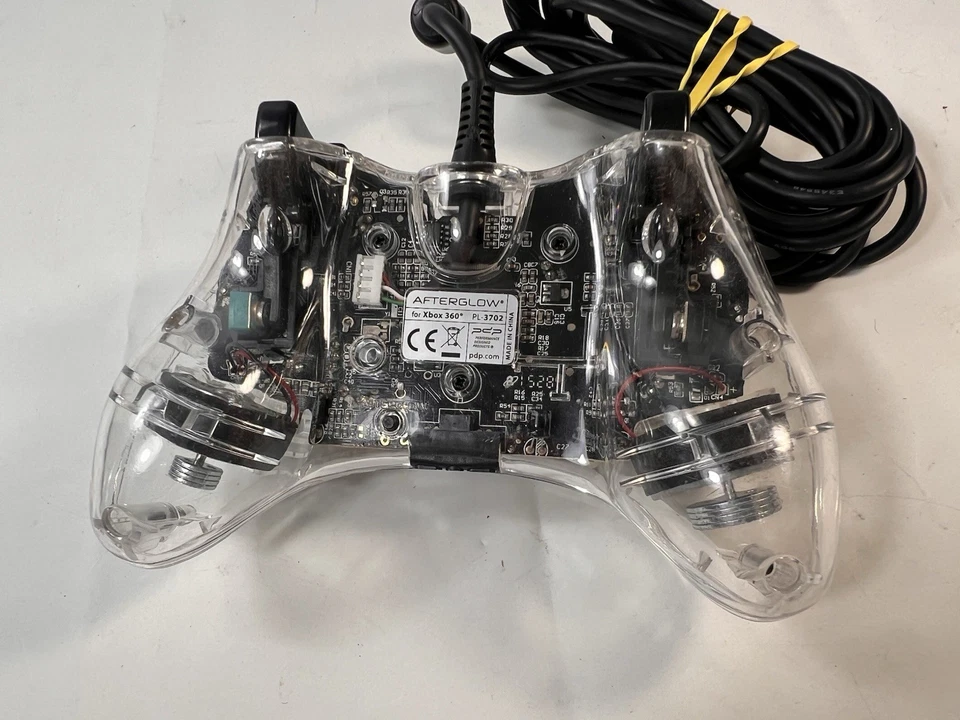 Xbox 360 Afterglow Clear RED LED Controller PL-3702 Microsoft Controller Works - Image 4 of 4