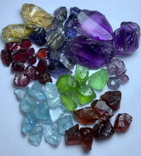 Natural Mixed Gemstone Parcel   395ct Lot  Faceting Grade  Multi-Origin