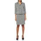 Le Suit Blazer Skirt Set 10P Black Ivory
