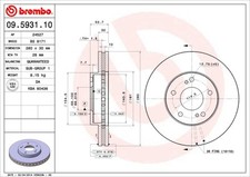 BREMBO 09.5931.10 Brake Disc for NISSAN
