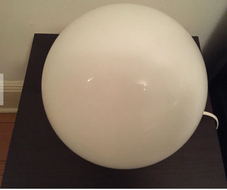 Pair Of FADO IKEA Table Lamps 3061843 White Globe Scandi Design Lights 10” Ball - Image 4 of 4