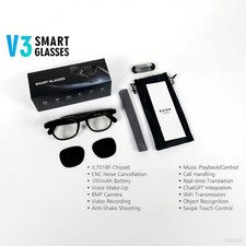 AI Glasses Smart Glasses with Camera Photo Video Bluetooth Fit IOS/Andriod yhn