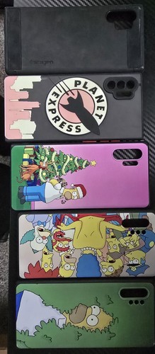 Samsung Galaxy Note 10 Plus Phone Cases Lot - Simpsons/Futurama -