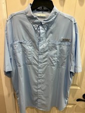Columbia Men's Light Blue Tamiami Vented Fishing Shirt - XL