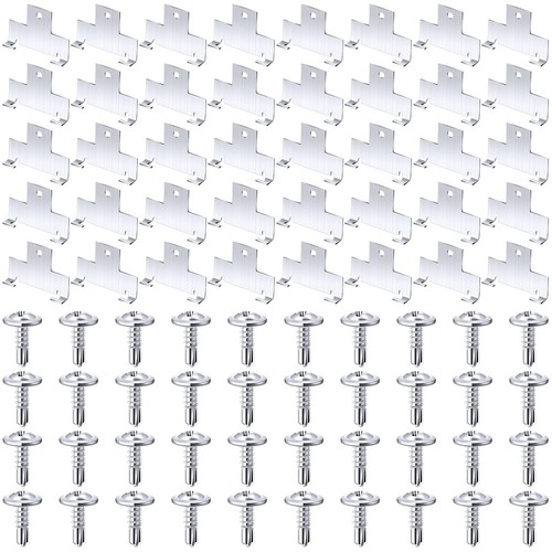 40Pcs Recessed Light Clips Metal Retrofit C Clips with Screws for Downlights S