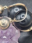 VTG Mid Century Black Lucite Wrapped Silver Tone Bead Link 7" Bracelet  — photo 6