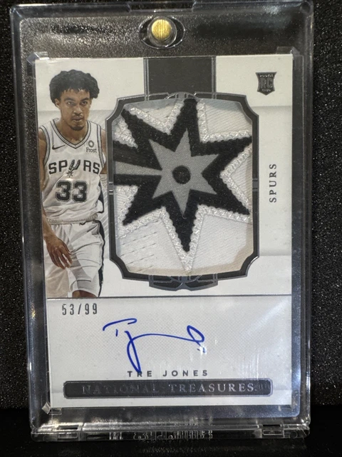 2020-21 Panini National Treasures RC Tre Jones Rookie Patch Auto # 53/99 RPA
