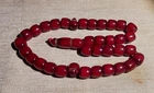 Antique Very Old 53,0 Grs Cherry Αmber  Bakelite Faturan  Islam Prayer 33 Beads