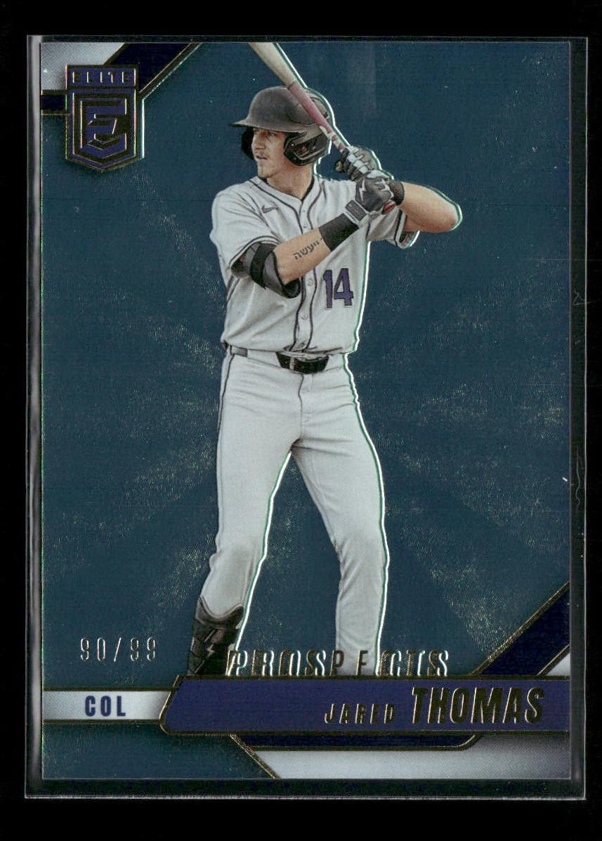 2026 Donruss Elite Jared Thomas Prospect Neon Green #/99 #183