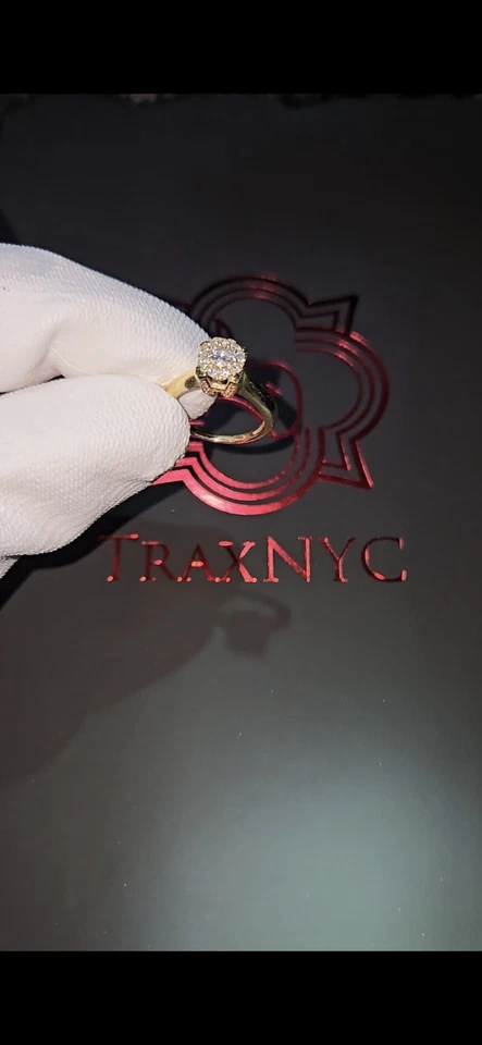14k Gold Natural Diamond Engagement Ring from TraxNYC w/ Certificate! Size 5.25 - Image 2 of 4