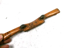 VINTAGE BEECH SPOKE SHAVE - BRASS TRIM - SIGNED: CHAS HENRY SHEEFIELD ENGLAND