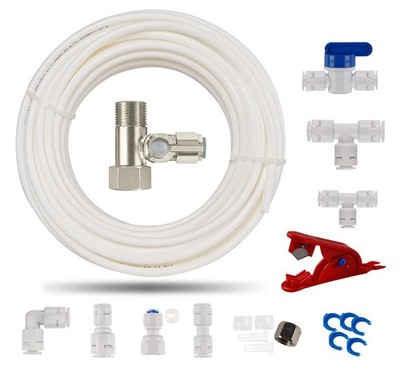 15m NSF Wasserzulaufleitung Universal AnschlussSet mit T Stück, 11 Stück RO W...