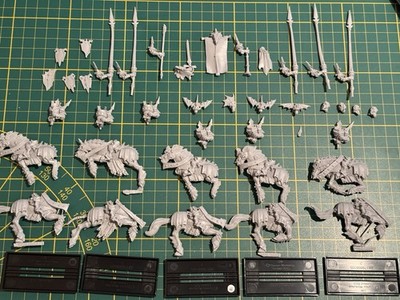 Warhammer Vampire Counts Vampirfürsten 5 Blood Knights Blutritter Resin Rare OOP
