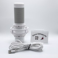 HyperX QuadCast S White 519P0AA USB Condenser Microphone RGB No Mount Used